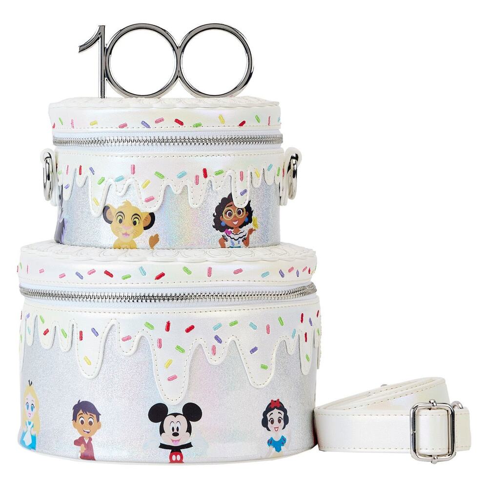 Loungefly Disney100 Anniversary Celebration Cake Crossbody Bag NWT